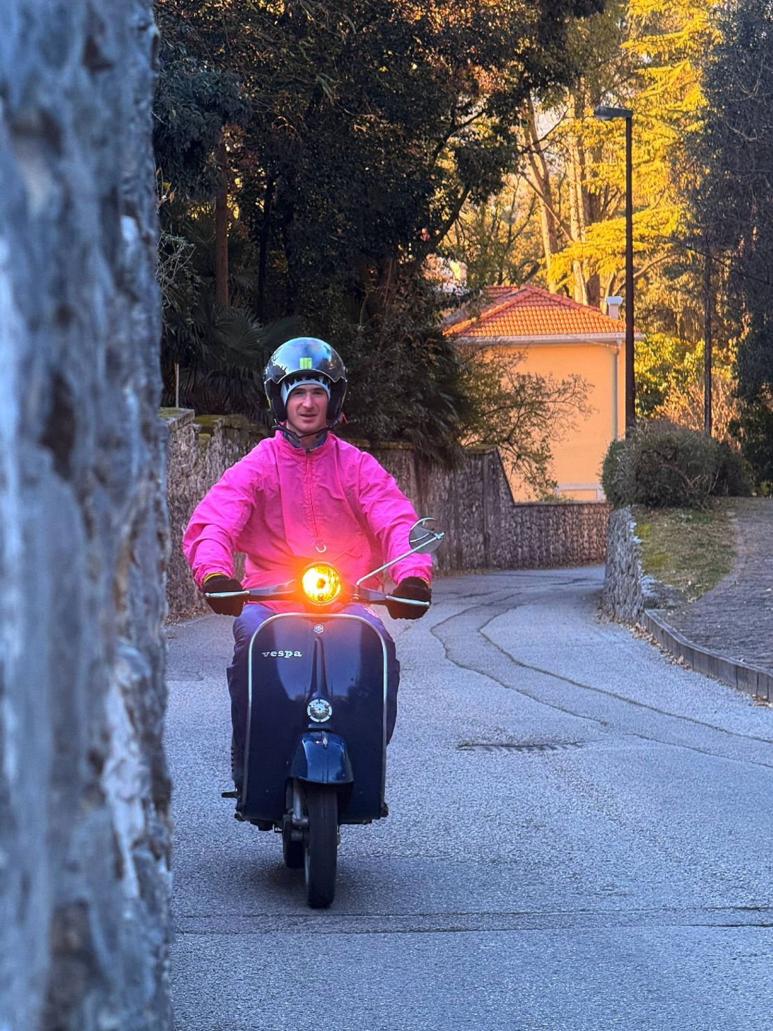 Jan Simanek, Adam riding Vespa, IMG_1195_edit_3x4_res