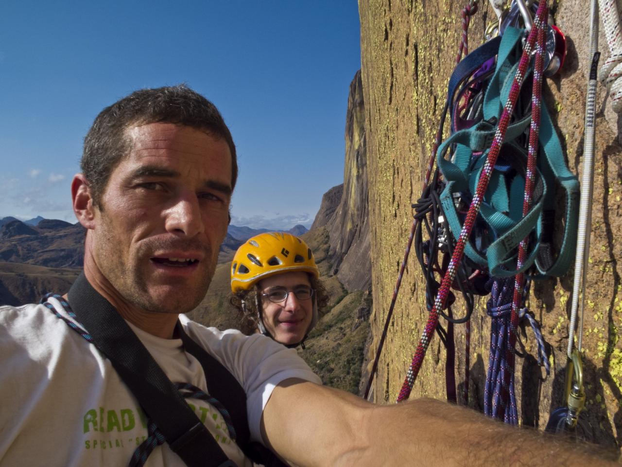 Pietro and Adam climbing Madagaskar 2010