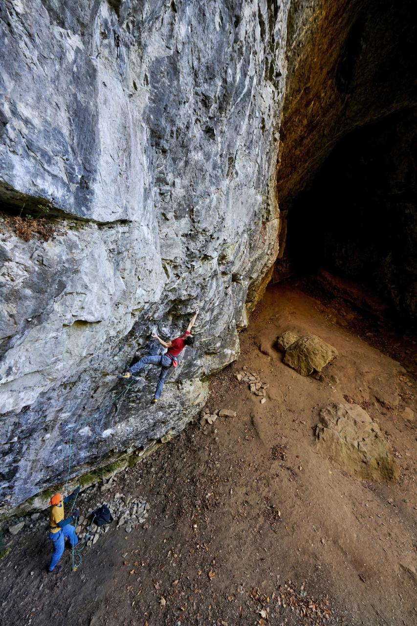 Adam Ondra is climbing Project 9b? in the Czech republic